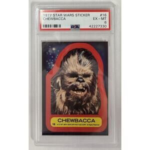 Star Wars 1977 Chewbacca Sticker #16 PSA 6 CERT#42227330